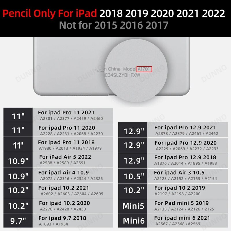 Lápiz óptico de dibujo activo para iPad Pro 11, 2020, 12,9, Lápiz de pantalla táctil capacitivo para iPad 10,2, 10,5, 10,9