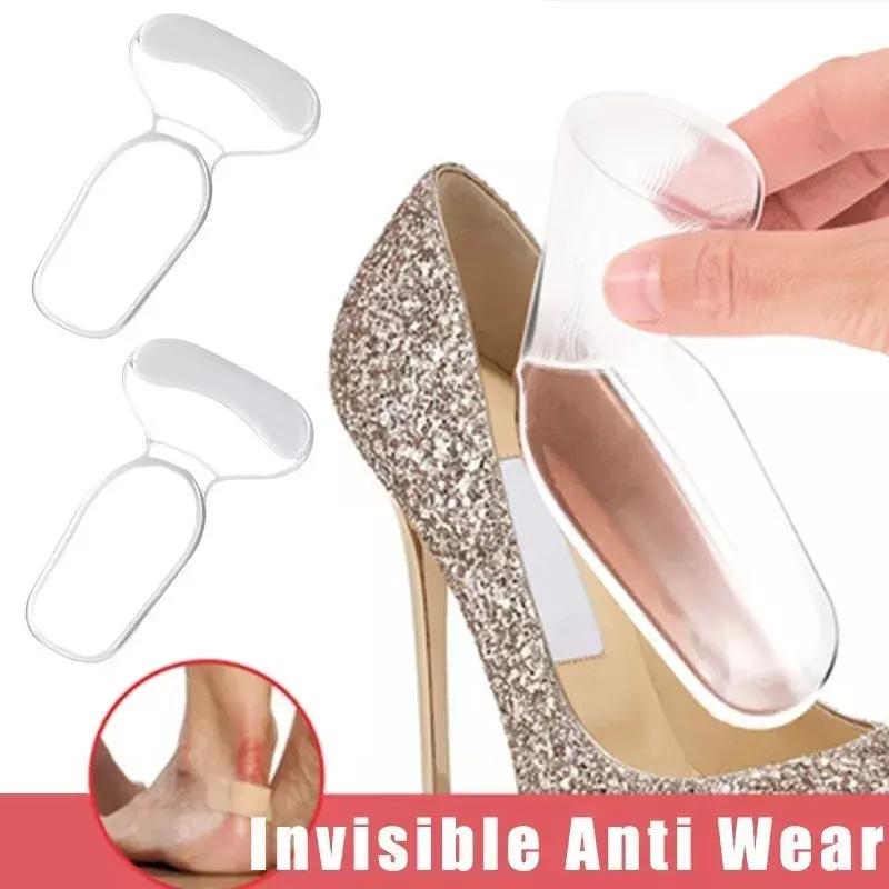 Invisible Anti Wear inserções, esponja de silicone, viscosidade grossa forte, anti gota adesivos, tamanho do sapato, ferramenta de modificação, 2 em 1