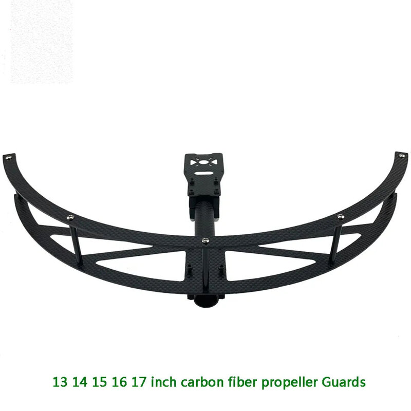 Carbon Fiber Protector Prop Blades, capa de proteção DIY, Propeller Guard para avião RC FPV, Fly Drone Peças de reposição, 15 in, 16 in, 17in