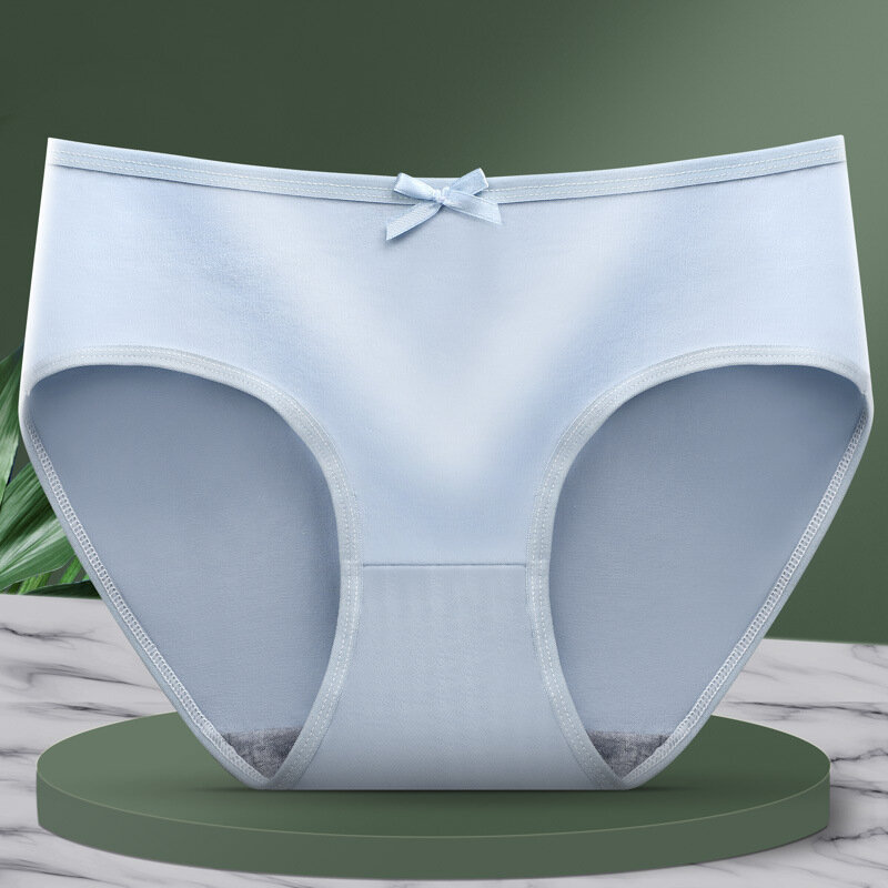 Calcinhas de algodão cintura média para mulheres e meninas, jovem senhora Panti Underwear, cuecas macias, cuecas infantis, lingerie, cuecas