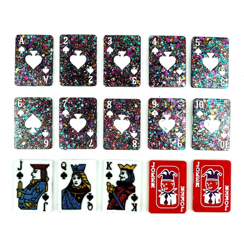 Playing Card Epoxy Mould DIY Cards Game Playing Card Keychain Mould Set of Playing Card Silicone Mould