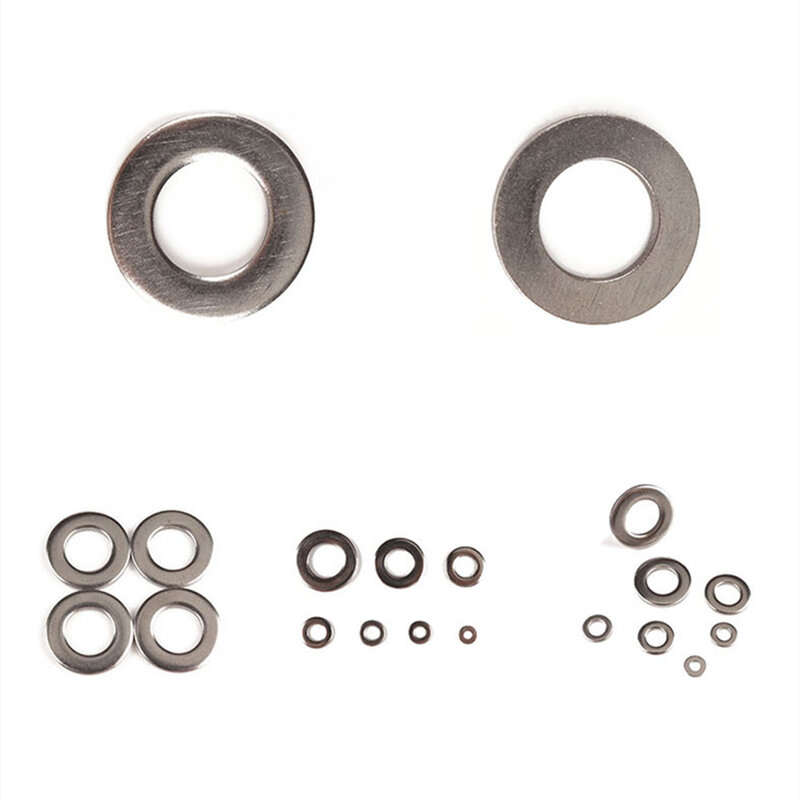720 Pieces of 304 Stainless Steel Washers Flat Washer Assortment Set Kit 7 Sizes M3 M4 M5 M6 M8 M10 M12