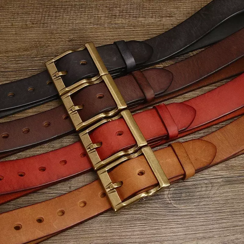 Cintura da uomo in vera pelle di alta qualità larga 3.8 Cm