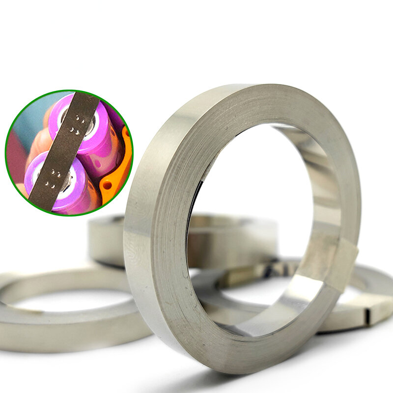 10m/Rolle Nickelst reifen 0.1/0.12/0.15/0,2mm vernickeltes Stahlband für das Schweißen von Nickel bändern mit Lithium batterien