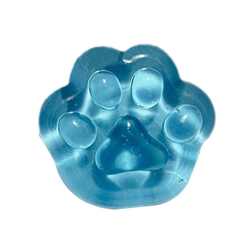 Mini juguete antiestrés de Mochi, Bola de hielo, cubo transparente Kawaii, pata de gato, alivio del estrés, suave y antiestrés