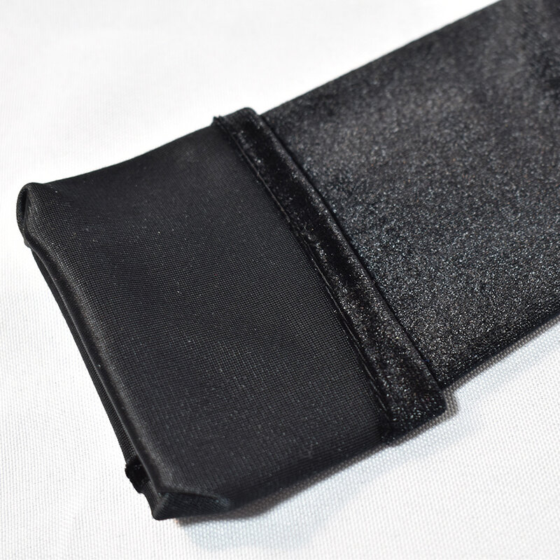 Terciopelo negro de lujo para mujer, guantes de dedo completo, 53cm de largo, Sexy, color negro, guantes cálidos para conducir elástica, envío directo, T45