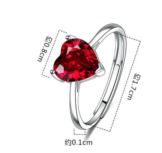 White Gold 0.5ct 5mm Heart Cut Moissanite Ring for Women S925 Solid Silver Lab Diamond Wedding Band Luxury Jewelry
