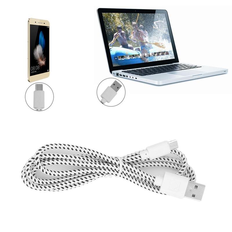 NEW Black & White Light Weight Max 2.1A output V8 Micro 2.0 USB Flat Noodle Data Charger Cable For Android Cell Phones