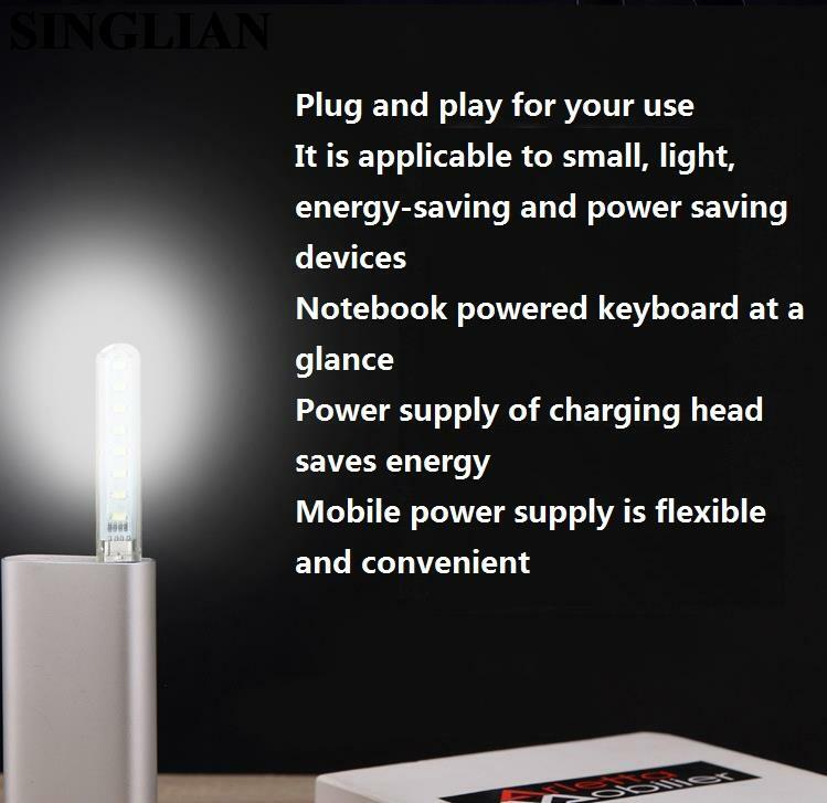 8LED Đèn Đính Hạt USB Nightlight 5V 0.5W USB Sáng Tạo Để Bàn Laptop Đèn LED Đèn Ngủ