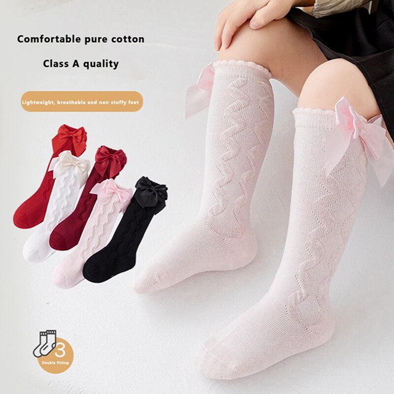 Calze per neonati in filato a rete estiva per bambini nuove calze per bambini carine per bambini calze per bambini calze da ballo per calze al ginocchio