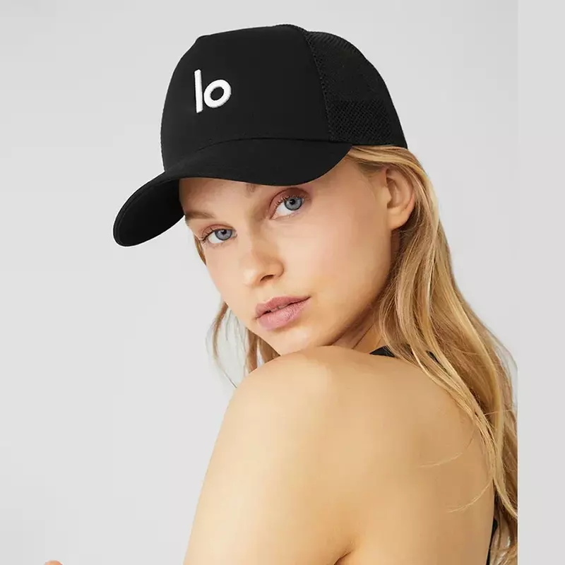 LO Hat Embroidery District Trucket Hat Unisex Cloth Mesh Baseball Cap Adjustable Size Sports Outdoor Cap