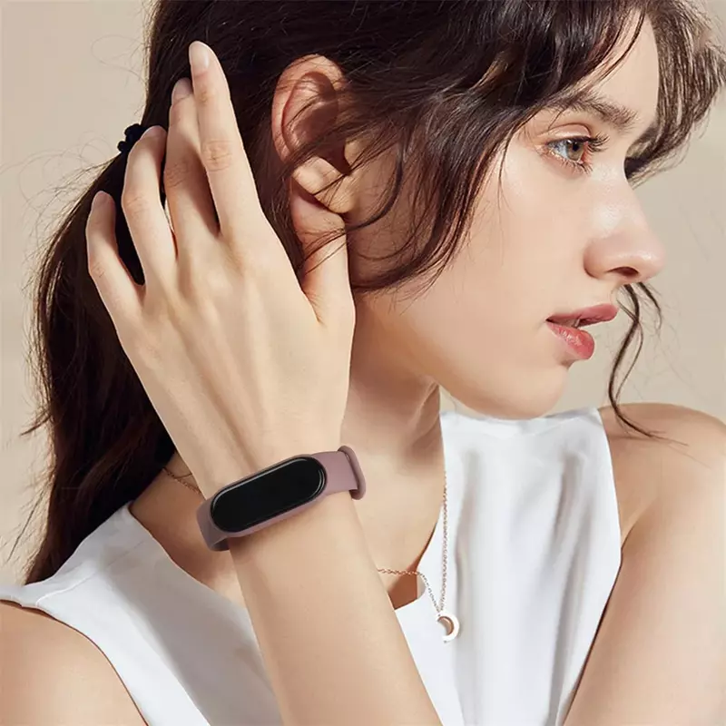 Correa de silicona para reloj inteligente, pulsera deportiva para Xiaomi Mi Band 7, 6, 5, 4 y 3, accesorios de pulsera
