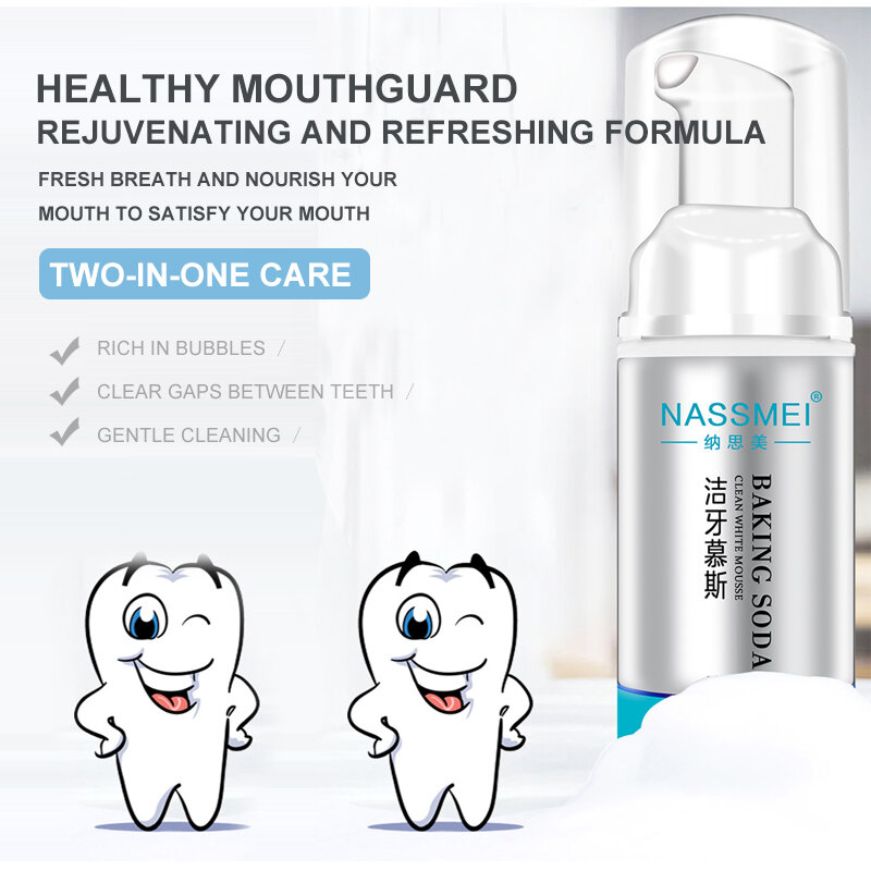 Nassmei Press Cleaning mus czyszczenie jamy ustnej i wybielanie pianka pasta do zębów wybielanie zębów higiena higiena narzędzia stomatologiczne