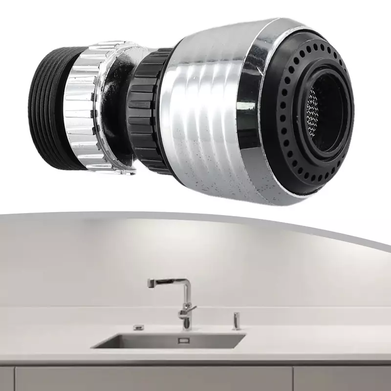ABS хромированная насадка для смесителя от брызг Φ вращающийся на 360 градусов Поворотный кран аэратор фильтр для кухни гибкий