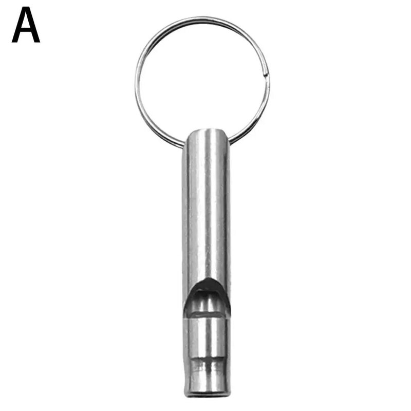 Pendentif sifflet en métal avec porte-clés, taille mini, porte-clés pour la survie en plein air, sifflets d'urgence, 4.6cm, I9Y6