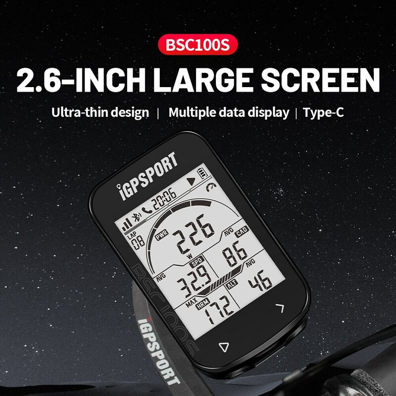 Ordenador de bicicleta GPS IGPSORT BSC100S, velocímetro inalámbrico para bicicleta, cronómetro digital, cuentakilómetros para ciclismo, Ordenador de ciclismo