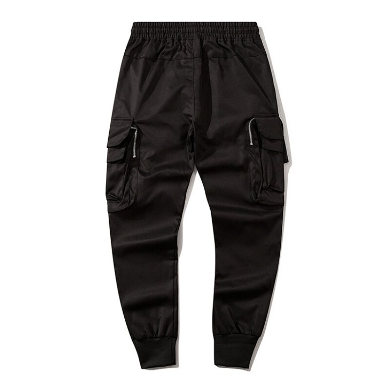2024 Autumn New Men Techwear Style High Street Cargo Pants Y2K Multi-pocket Zipper Design Tactical Cuffed Pants pantalones шорты
