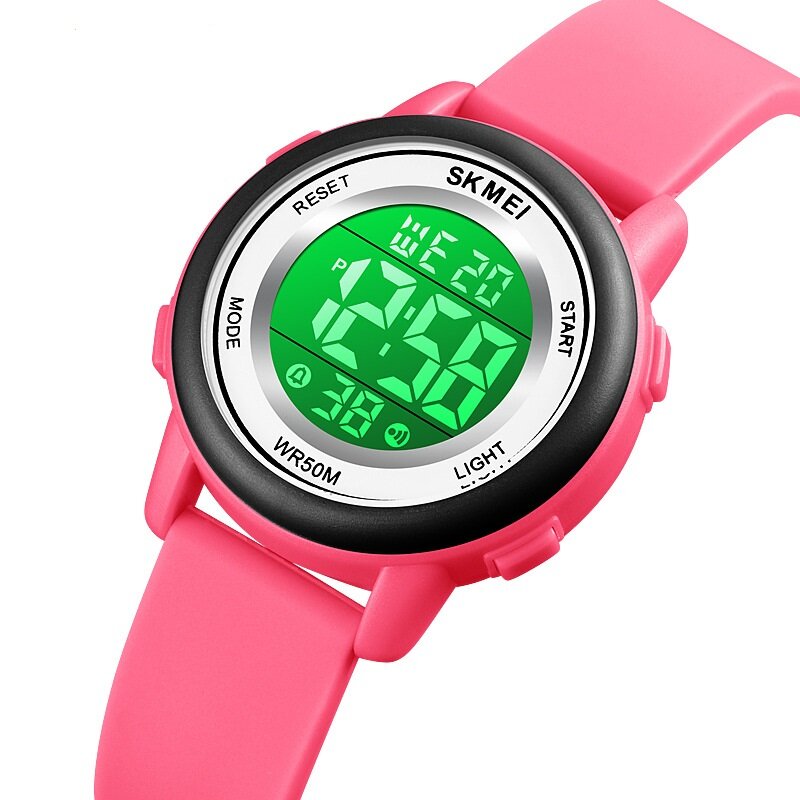 Reloj deportivo de moda para niños y niñas, relojes de pulsera digitales con luz LED colorida, alarma impermeable