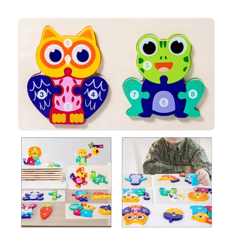 Quebra-cabeças para bebês, placa para quebra-cabeças educativos pré-escolares, brinquedos para crianças, dropship