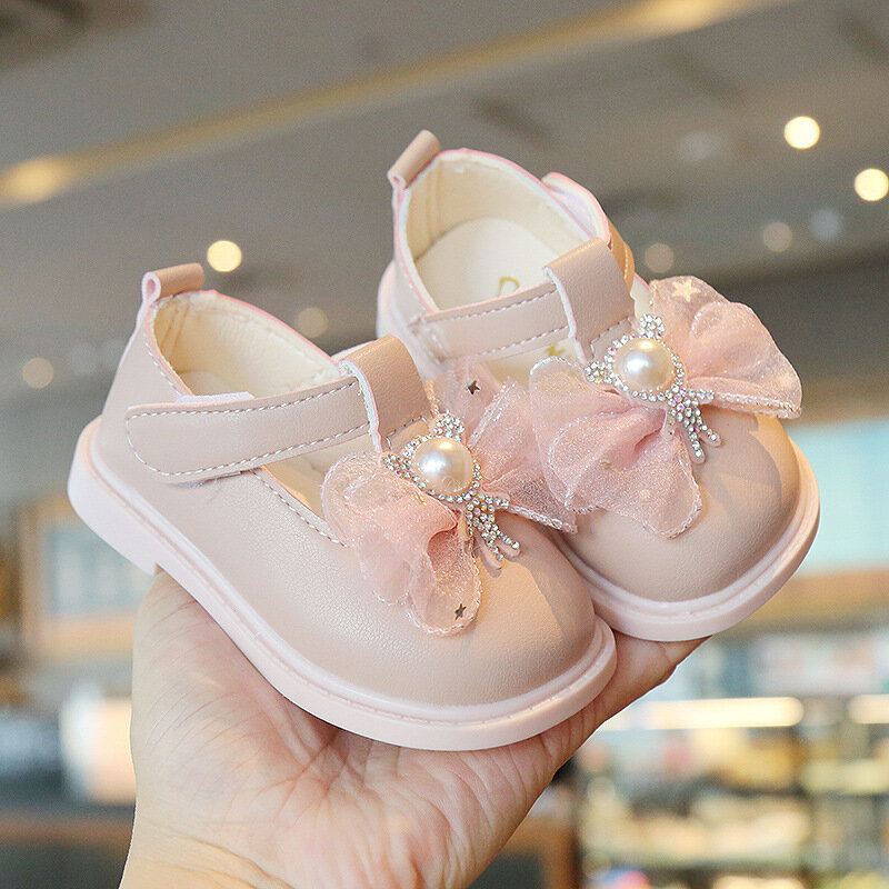 Zapatos Niña Soft Soled Baby Walking Shoes Autumn Girl Princess Shoe Bow Leather Shoes Girl Single Shoe Baby Shoe Туфли Лолита