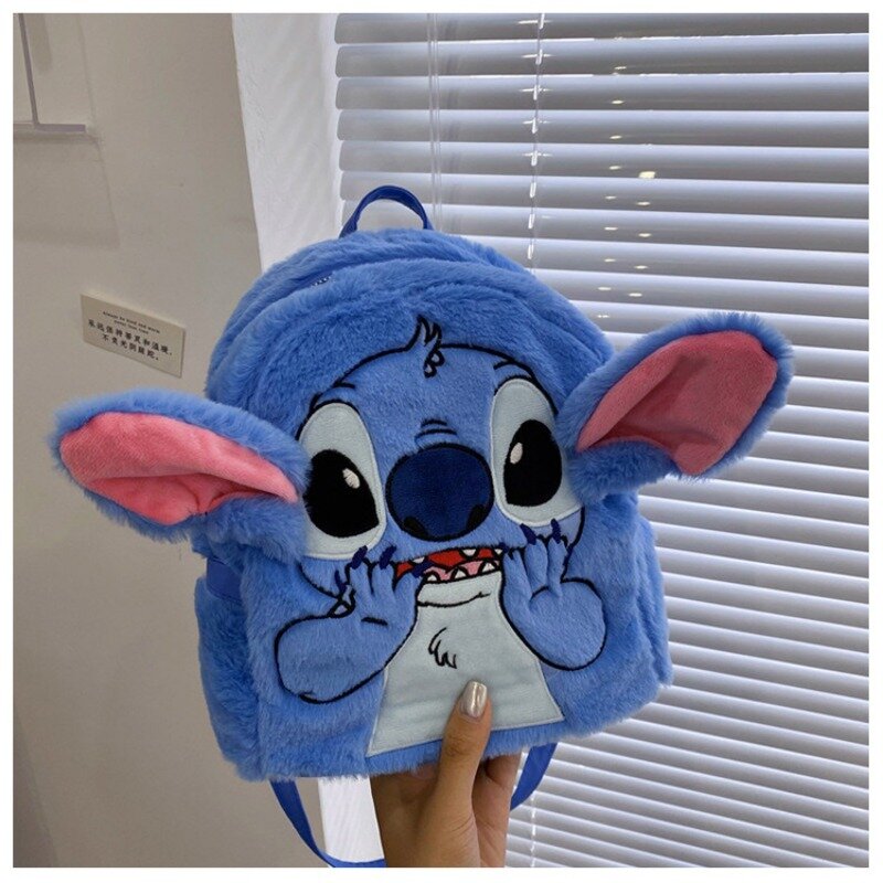 Disney Stitch tas ransel mewah untuk anak-anak, tas punggung kapasitas besar motif kartun 3D, tas sekolah kualitas tinggi untuk anak-anak