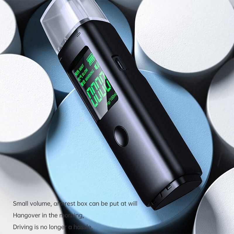 Breathalyzer berkendara mabuk, pendeteksi layar Digital LCD profesional respons cepat untuk berkendara mabuk Breathalyzer