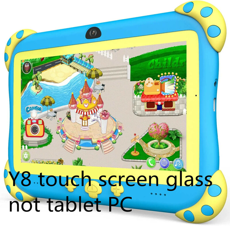 7-дюймовый планшет Ascrecem Y8 для детей, планшетный ПК желтого и розового цвета, емкостный сенсорный экран, дигитайзер, сенсор, внешняя стеклянная панель
