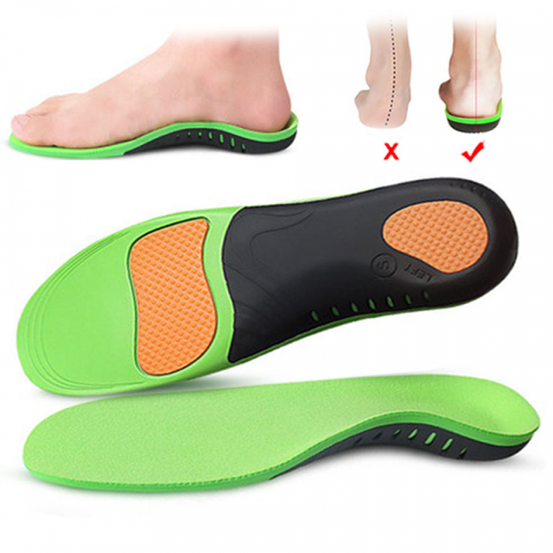 Plantillas ortopédicas de EVA para pies, almohadilla para arco de pie, tipo X/O, pata plana, absorción de impacto elástica, cómodas