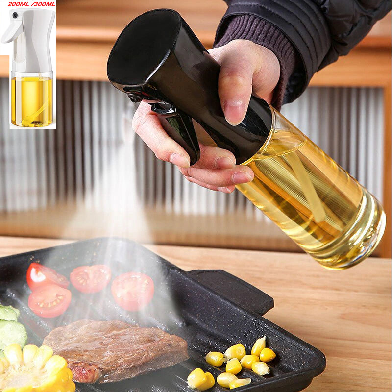 Flacone Spray per olio da 200ml 300ml cucina BBQ Dispenser per olio d'oliva da cucina campeggio cottura contenitori vuoti per spruzzatore di salsa di soia all'aceto