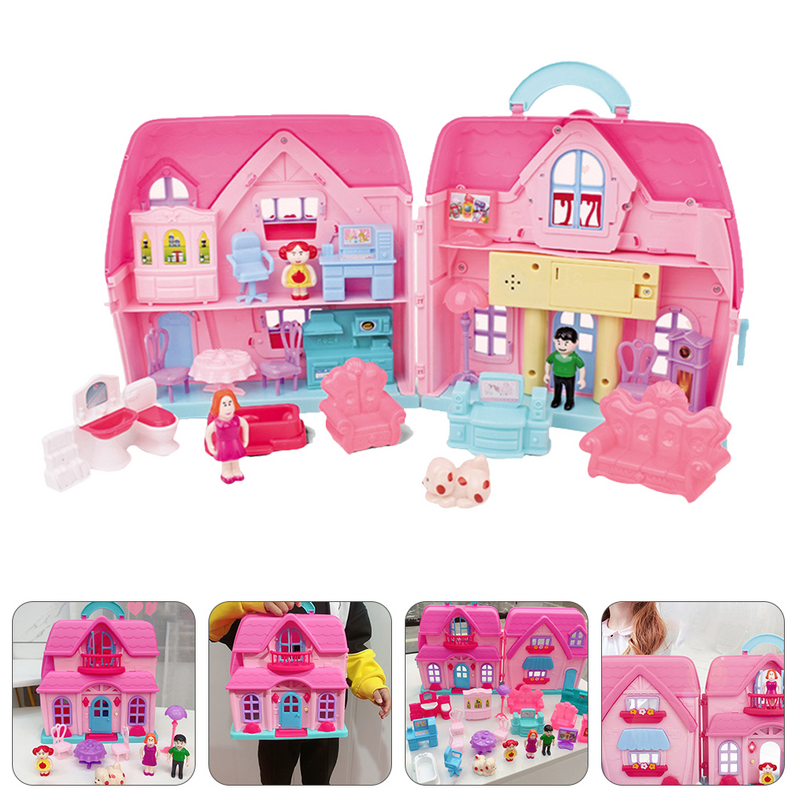 Girl's Toysandona Mini Villa, Presente de aniversário, Casa da menina, Jogo de simulação familiar infantil, Brinquedos de RPG