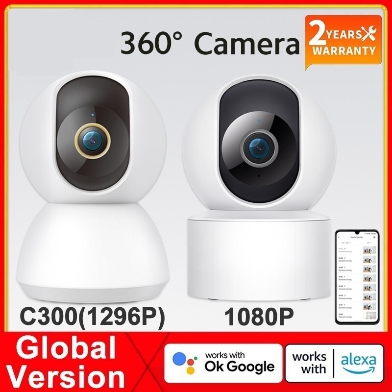 New Global Version 360° PTZ IP Security Camera SE 1080P/2k C300 HD Wifi Infrared Night Vision AI Humanoid Detection