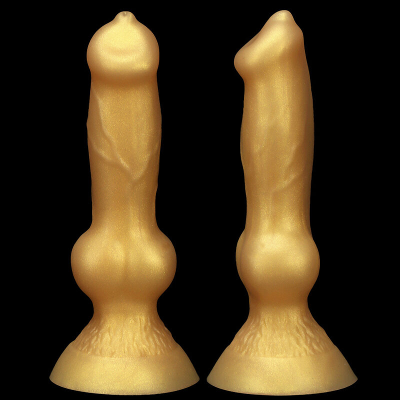 Mini Golden Dog Dildo para mulheres, Dildo realista, Dildo de carne grossa, Vagina e bunda anal, Super macio, Produtos para adultos, Sex Toys