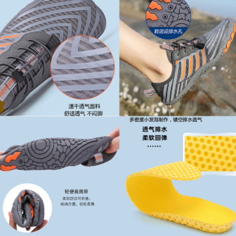 Sapatos aquáticos leves para homens e mulheres, secagem rápida, montagem para caminhadas, equitação de pesca, natação esporte atlético, sapatos de caminhada