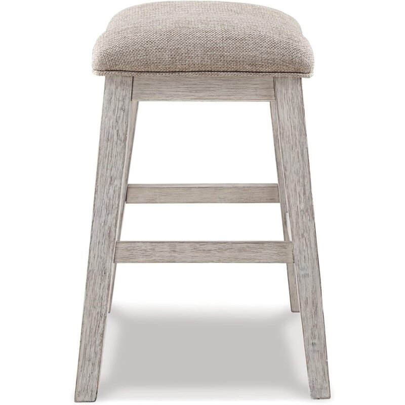 Дизайн Ashley Skempton Modern, барный стул с обивкой высотой 24 дюйма, 2 штуки, белая стирка