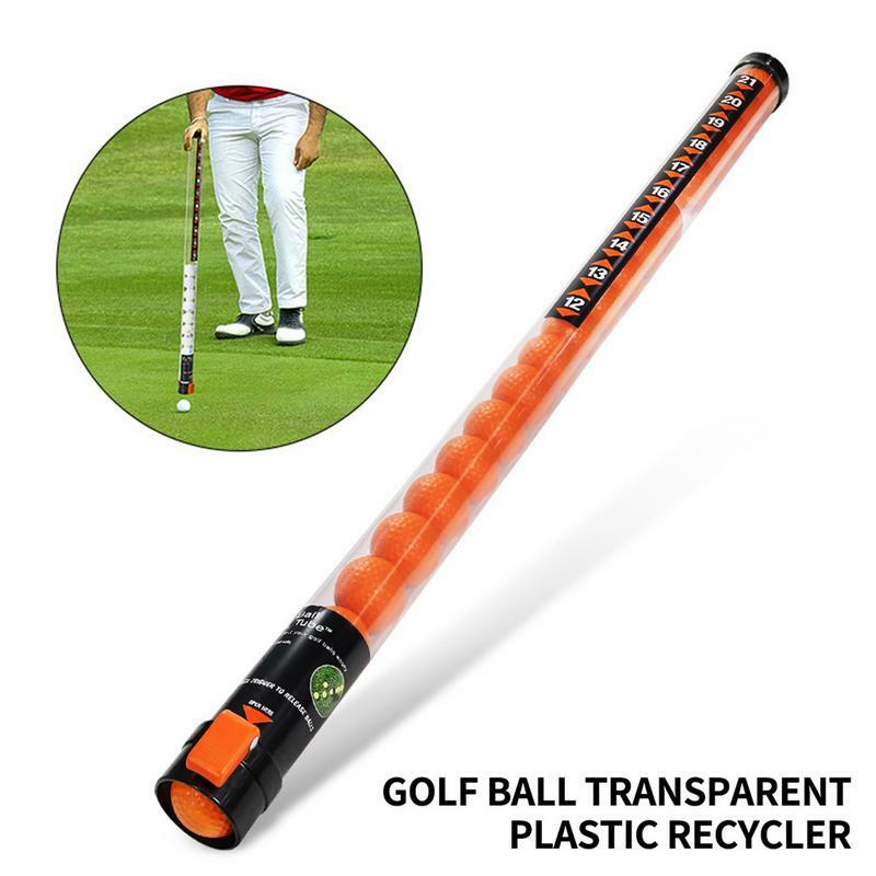 Tubo de coleta transparente de grande capacidade para golfe, Ball Retriever, ferramentas de coleta reutilizáveis, tubo coletor de economia de trabalho, leve