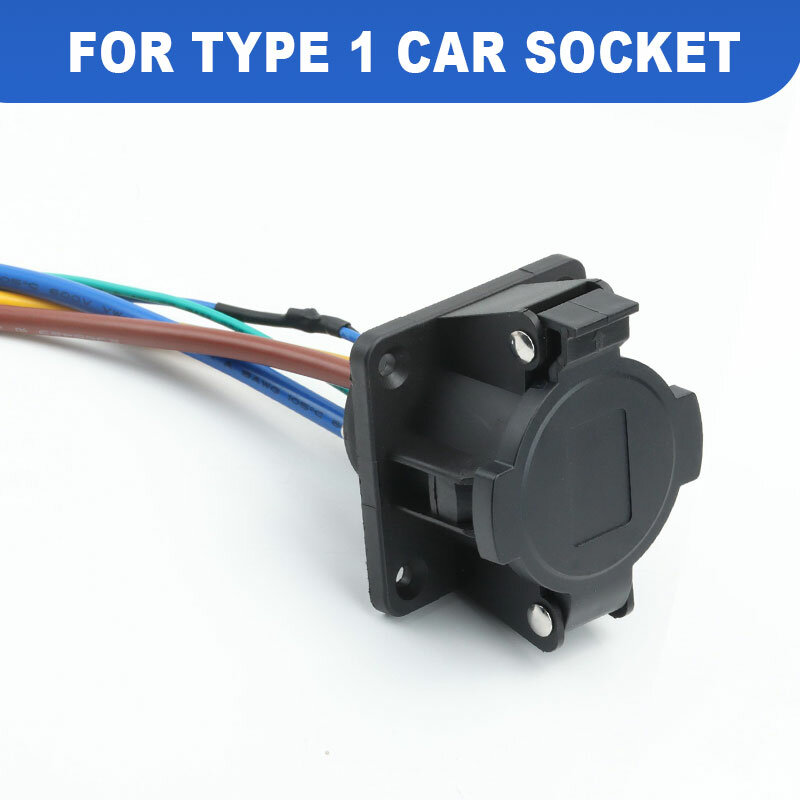 Тип 1 разъем SAE J1772 EV разъем 32A 50A 80A с кабелем 0,5 метра зарядное устройство для электромобиля EV AC зарядная розетка EVSE
