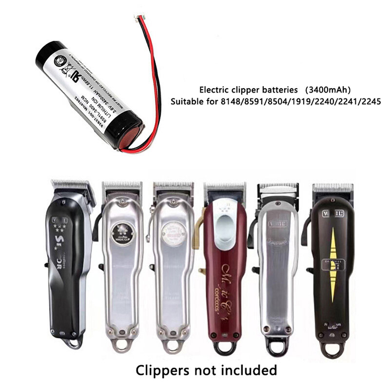 2200mAh/2600mAh/3400mAh Electric Hair Clipper Accessory Part For 8591/8148/8504/1919/2240/2245 Barber Battery Replacement
