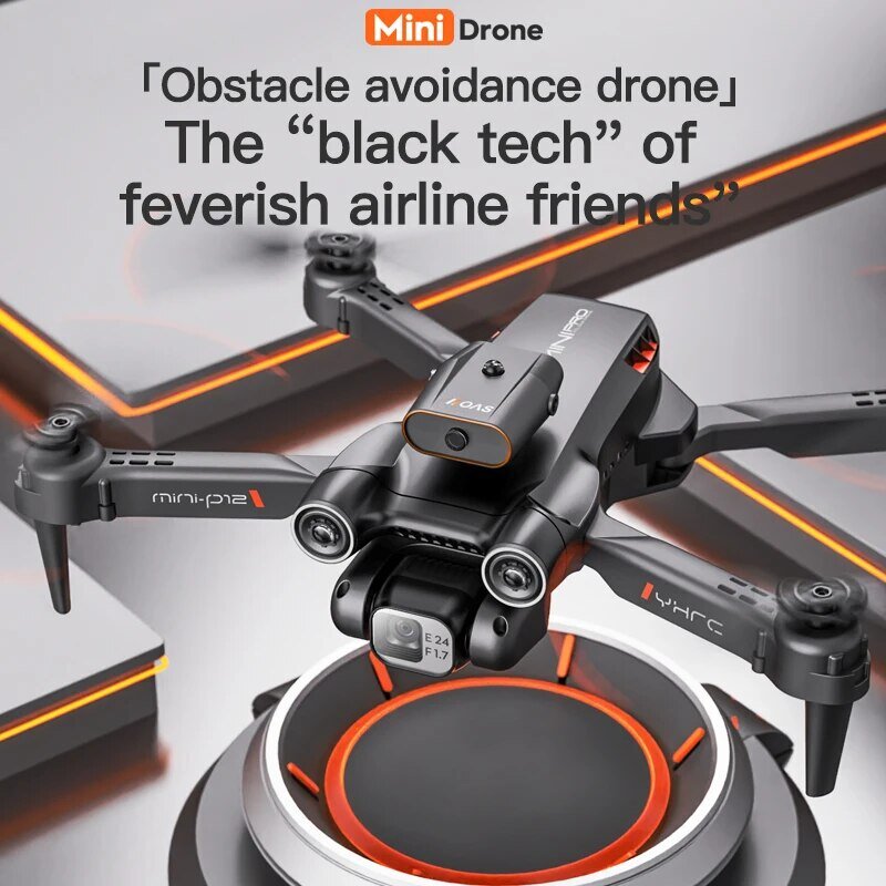 P12 Dual Camera Aerial Photography Optical Flow Positioning Foldable Unmanned Aerial Vehicle Remote Controlled Aircraft Toy Gift