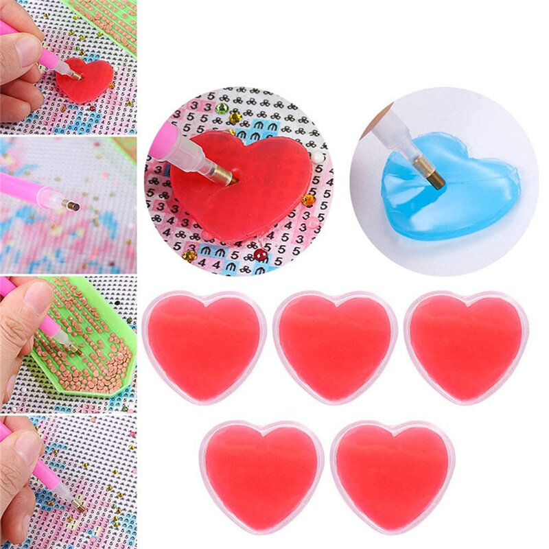 Kit de arcilla para pintura con diamantes, Kit de arcilla con forma de amor, 3 piezas, DIY