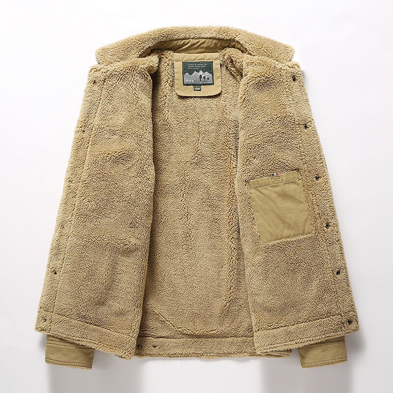Зимняя Теплая Флисовая мужская куртка для прогулок, походов, охоты, тактического пальто, мужская повседневная спортивная верхняя одежда, модная мужская куртка-Карго