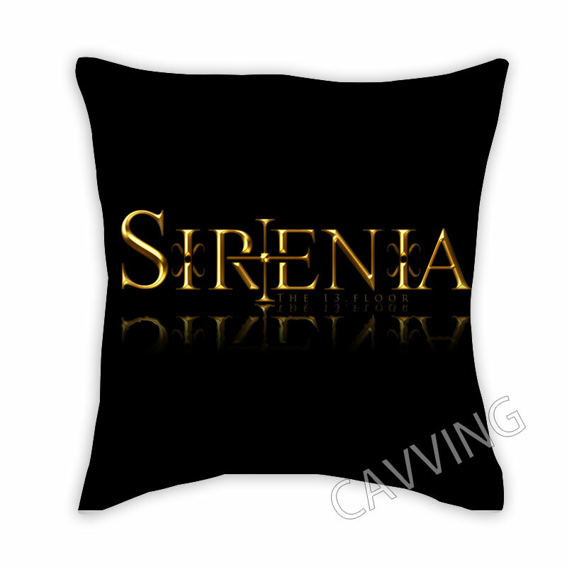 Sirenia 3d impresso poliéster fronhas decorativas capa quadrada zíper travesseiro caso ventilador presentes decoração da sua casa