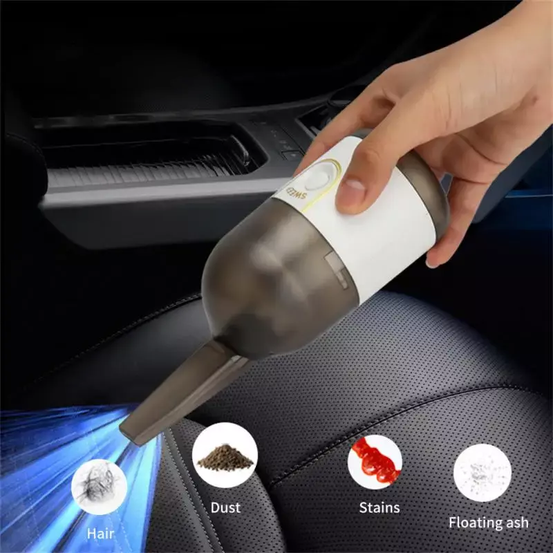 Miniaspiradora inalámbrica para Interior de coche, herramienta de limpieza de polvo, portátil, 1000Pa
