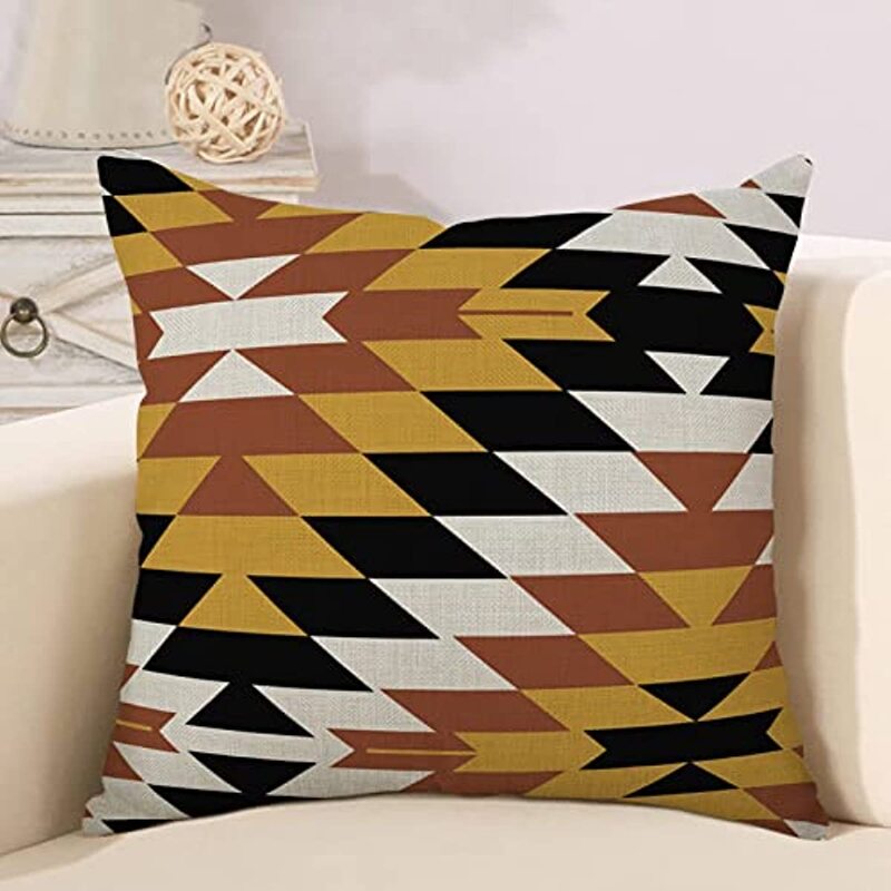 Декоративные Чехлы для подушек, льняная тканевая наволочка, простые подушки с геометрическим рисунком, простые подушки для дивана