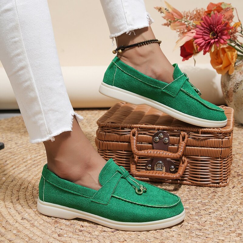 Women Sneakers 2024 New Brand Spring Autumn Casual Flat Sneakers Leather Cashmere Loafers Slip Women Designer Shoes for Women