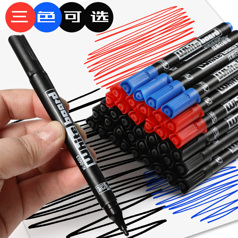 10Pcs บางหัวปากกาไวท์บอร์ด Erasable 1.0มม.สำหรับใช้กับชั้นบาง-Nosed พิเศษสำหรับเด็กโรงเรียน Line Marker Art