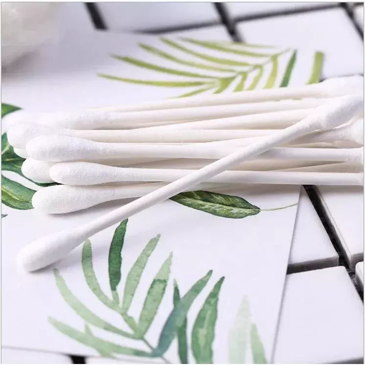 60pcs/Boxes Disposable Double Ended Cotton Swab Ear Cleaning Stick Cleaning  Health Care Cleaning Makeup Tools  Beauty Makeup