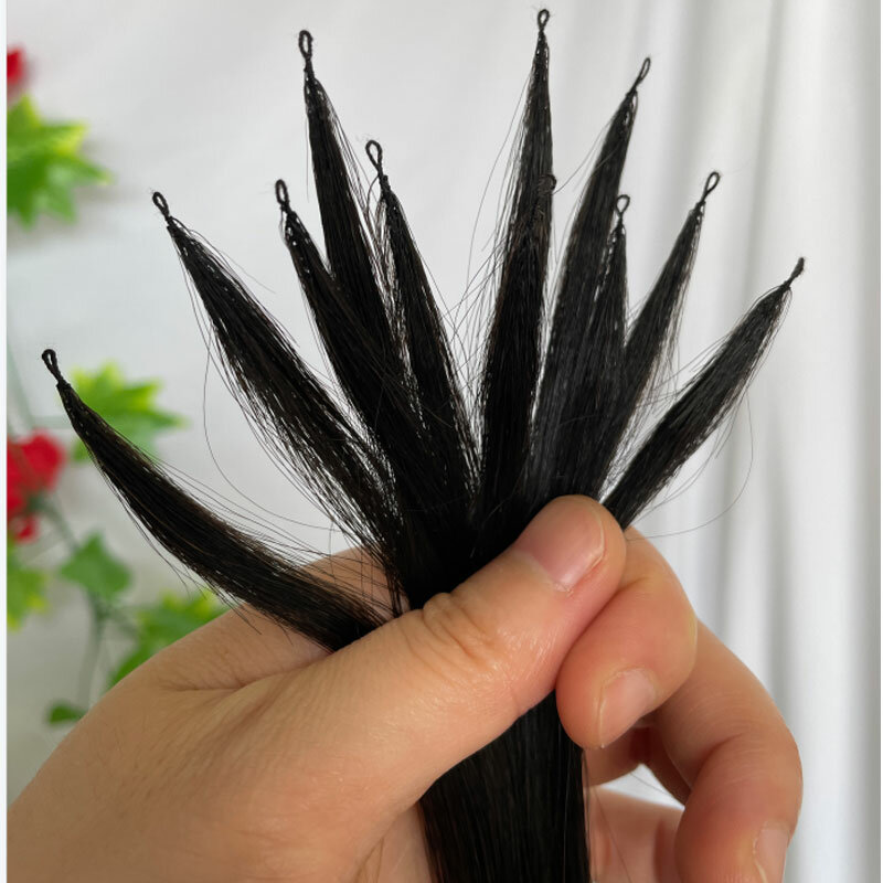 Veren Haarverlenging 100% Remy Human Hair Extensions Veer Pruik Kinky Steil Haar Natuurlijke Kleur 50-200 Stks/partij
