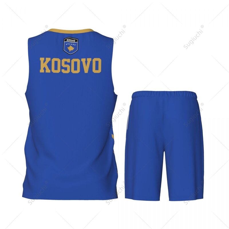 Zespół kosowo-flagowy męski zestaw koszulka koszykarska koszula i spodnie bez rękawów nazwa własna zakonnicy