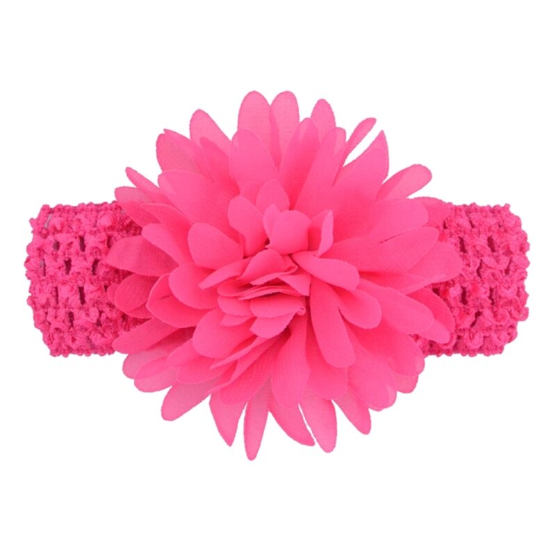 Шифоновые цветочные мягкие эластичные повязки на голову, аксессуары для волос для маленьких девочек, подарок