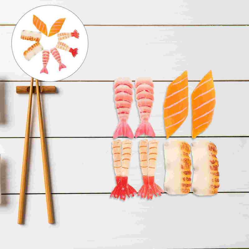 Modèle de tranches de stade Sashimi simulées, filets alimentaires, modèles réalistes, décorations de table